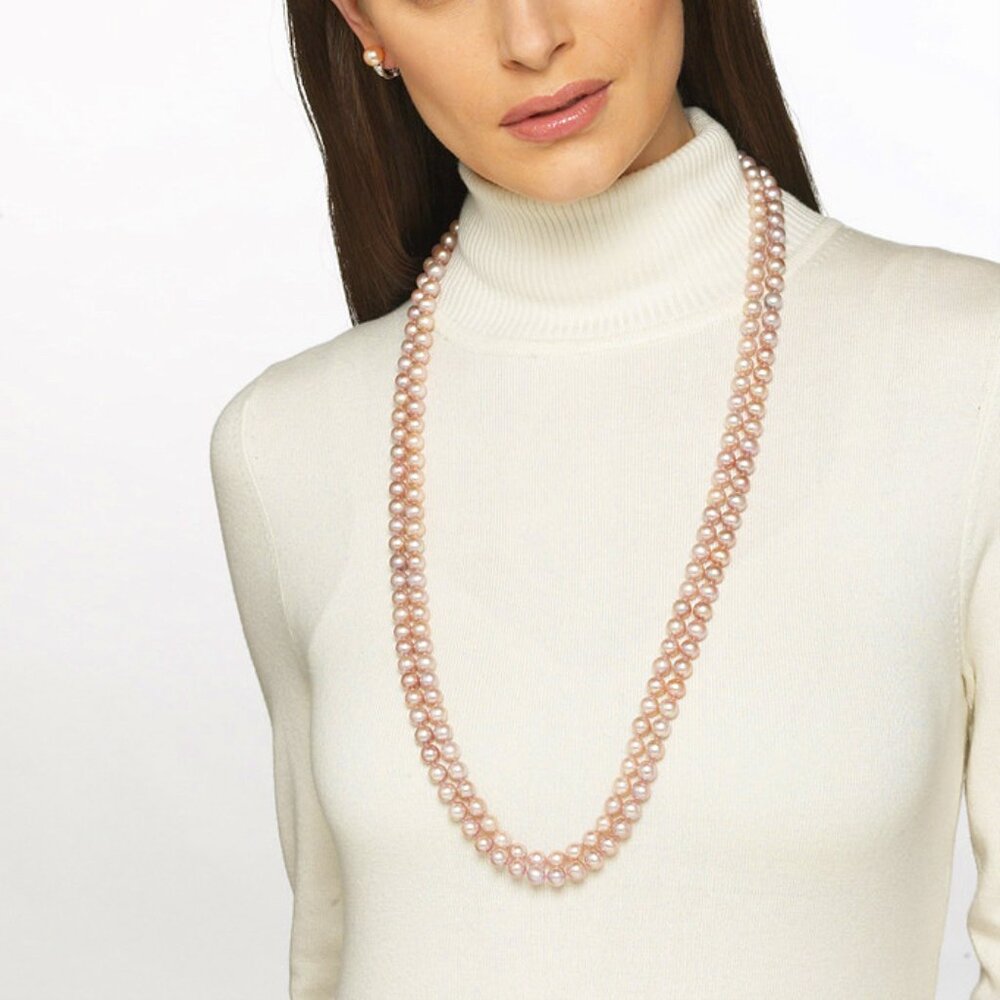 ❤️ Opera Length Double Strand Pearl Necklace
